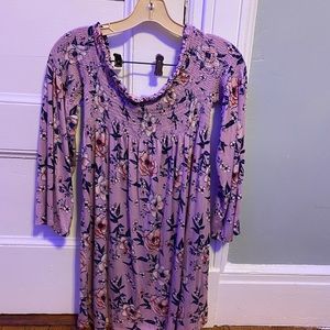 purple floral sun dress